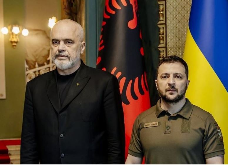 Zelensky bisedon me Ramën, 1 Edi Rama Volodymyr Zelenskyy