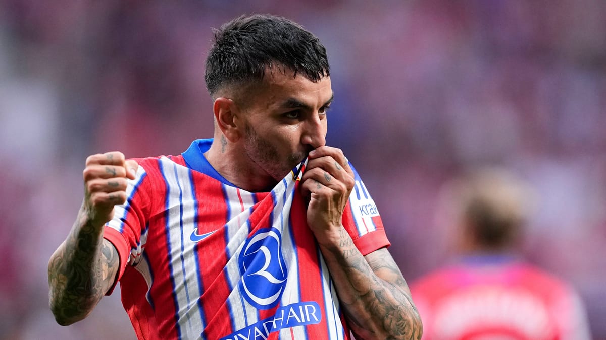 may 18 2025 madrid madrid spain angel correa of atletico de madrid celebrates a goal during the span