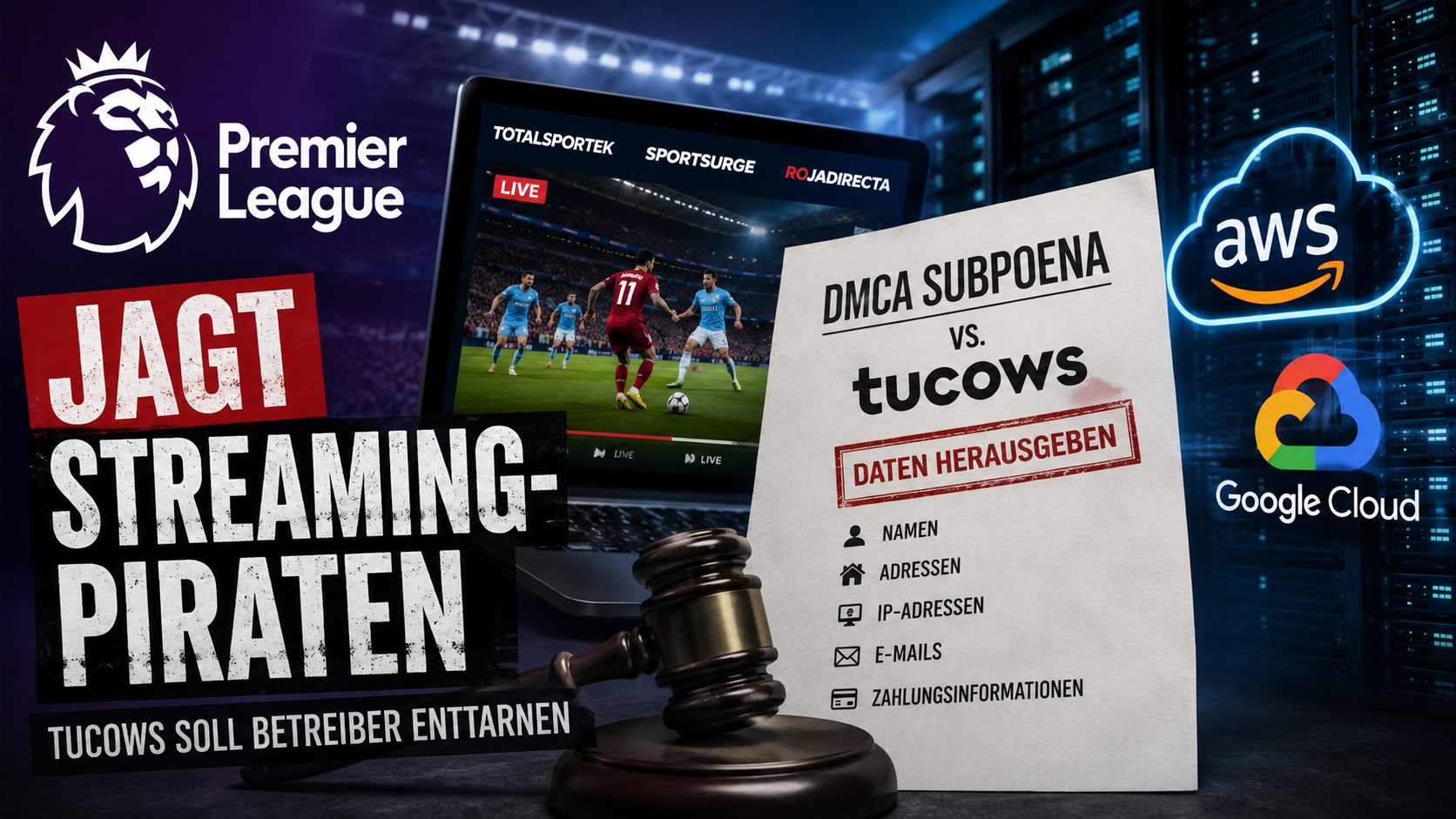 Tucows supozohet të ekspozojë operatorët: Premier League gjuan piratët e transmetimit